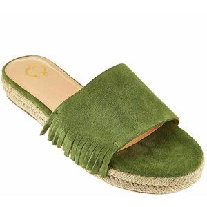 Espadrille Suede Western Platform Flats Sandals Slides Slip on Multi sizes